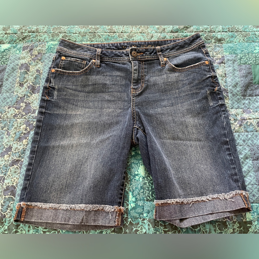 Apt. 6 Blue Denim Long Shorts Women's Size 12